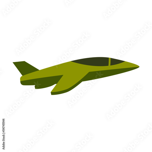 Illustration of an Military Army Infantry War Plane