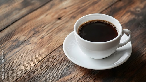 Sipping freshly brewed coffee rustic wood table close-up photography cozy environment comfort concept