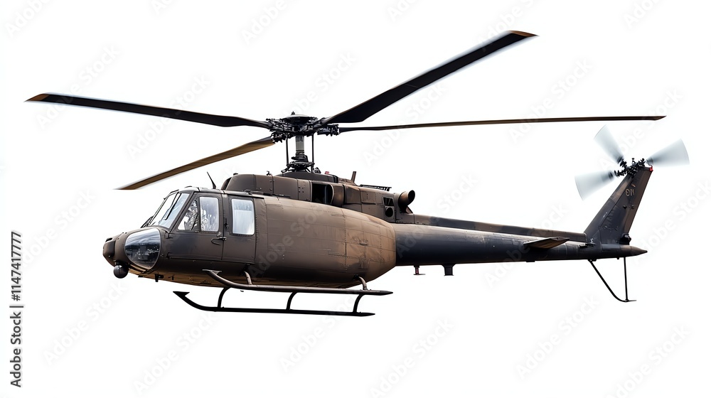 Military helicopter, white isolate background. Military helicopter, white isolate background.