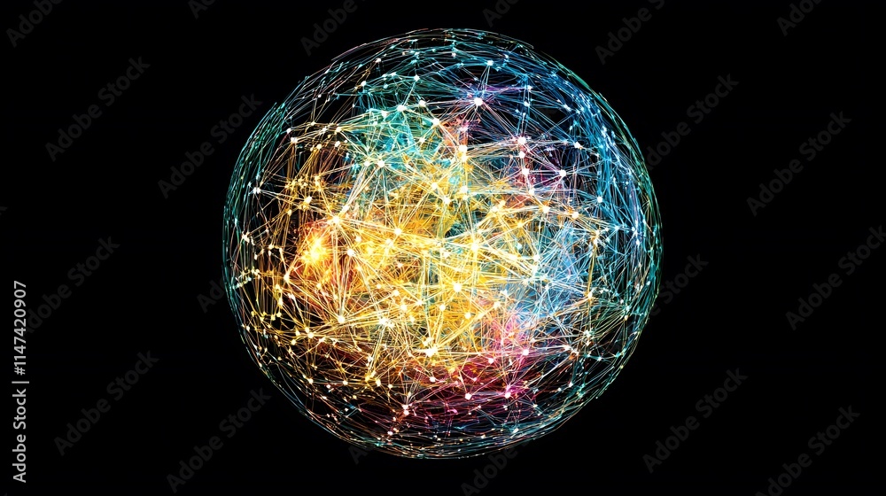 Exploring digital connections abstract network visualization virtual realm graphical representation dark environment 3d viewpoint Exploring digital connections abstract network visualization virtual realm graphical representation dark environment 3d viewpoint