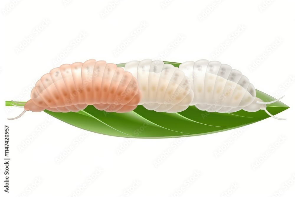 Incredible transformation of insect larvae on leaf nature photography macro environment close-up view metamorphosis concept Incredible transformation of insect larvae on leaf nature photography macro environment close-up view metamorphosis concept