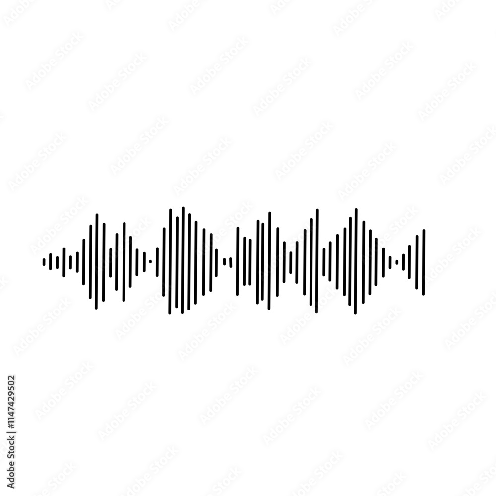 Sound waves and audio soundwave vector icon Sound waves and audio soundwave vector icon