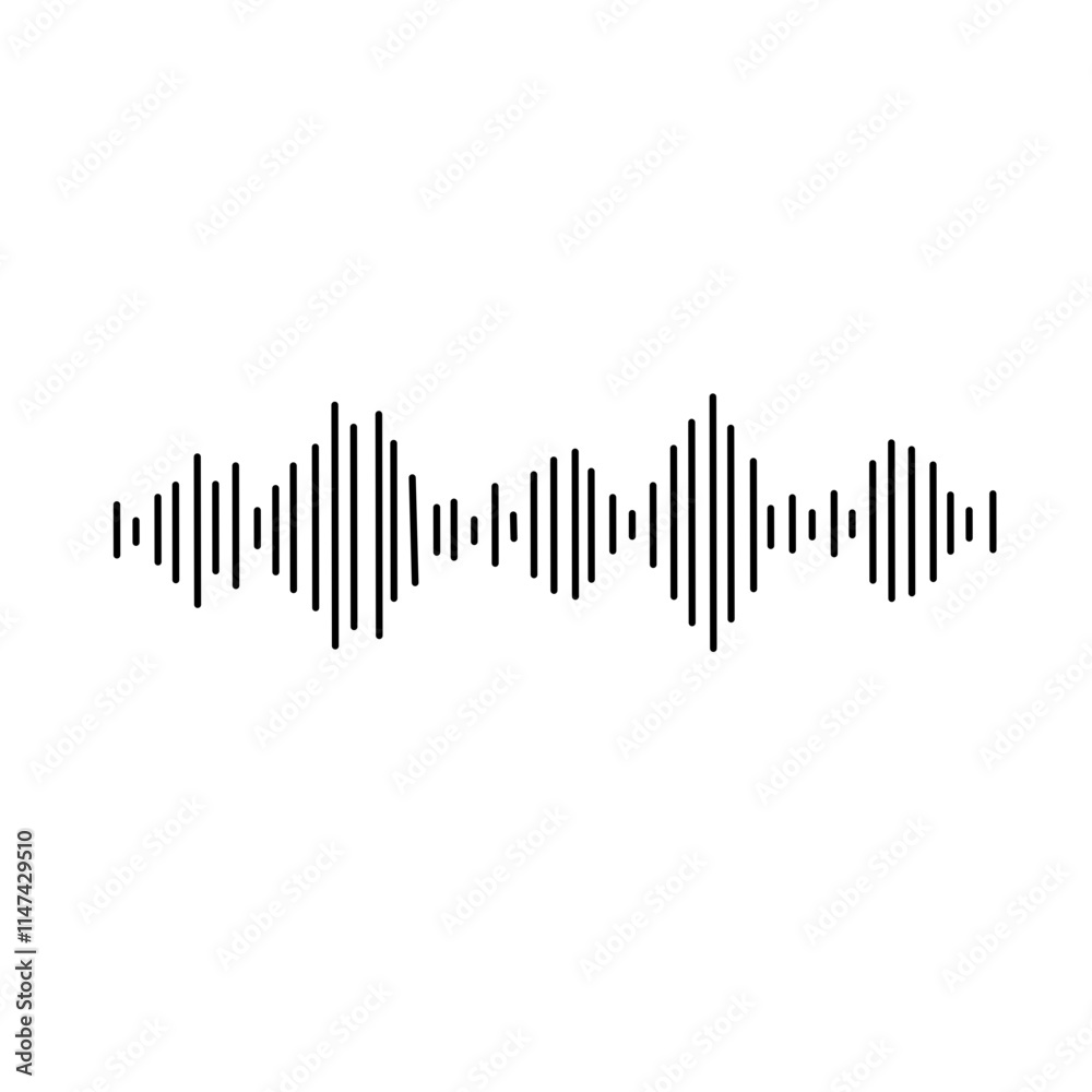 Sound waves and audio soundwave vector icon Sound waves and audio soundwave vector icon
