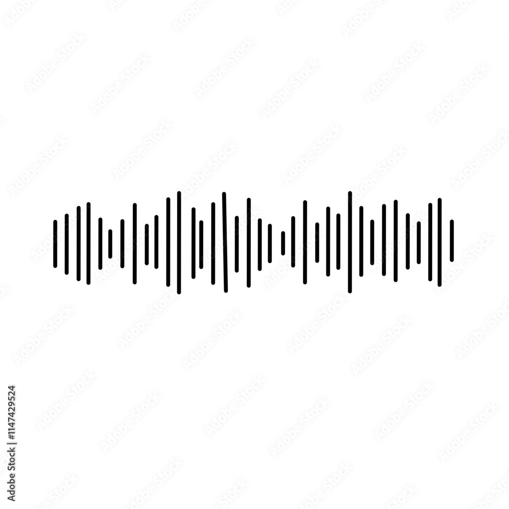 Sound waves and audio soundwave vector icon Sound waves and audio soundwave vector icon