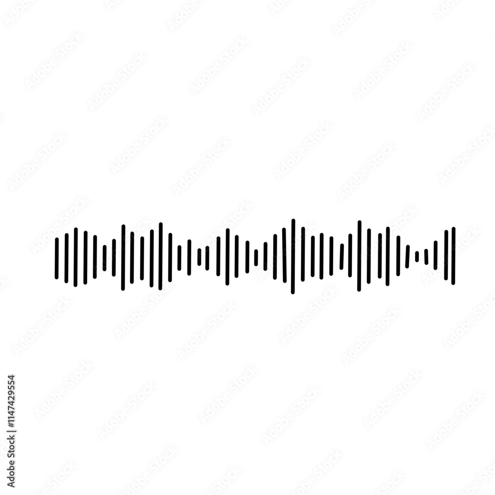Sound waves and audio soundwave vector icon Sound waves and audio soundwave vector icon