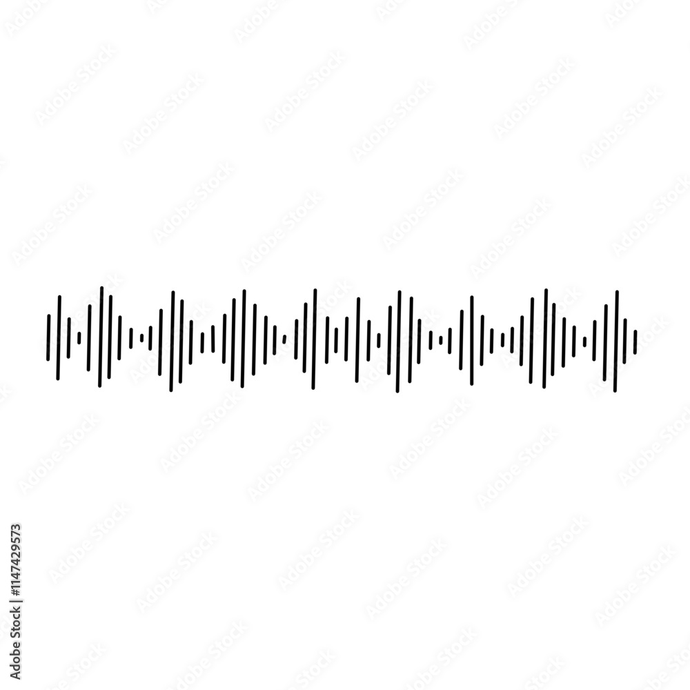 Sound waves and audio soundwave vector icon Sound waves and audio soundwave vector icon