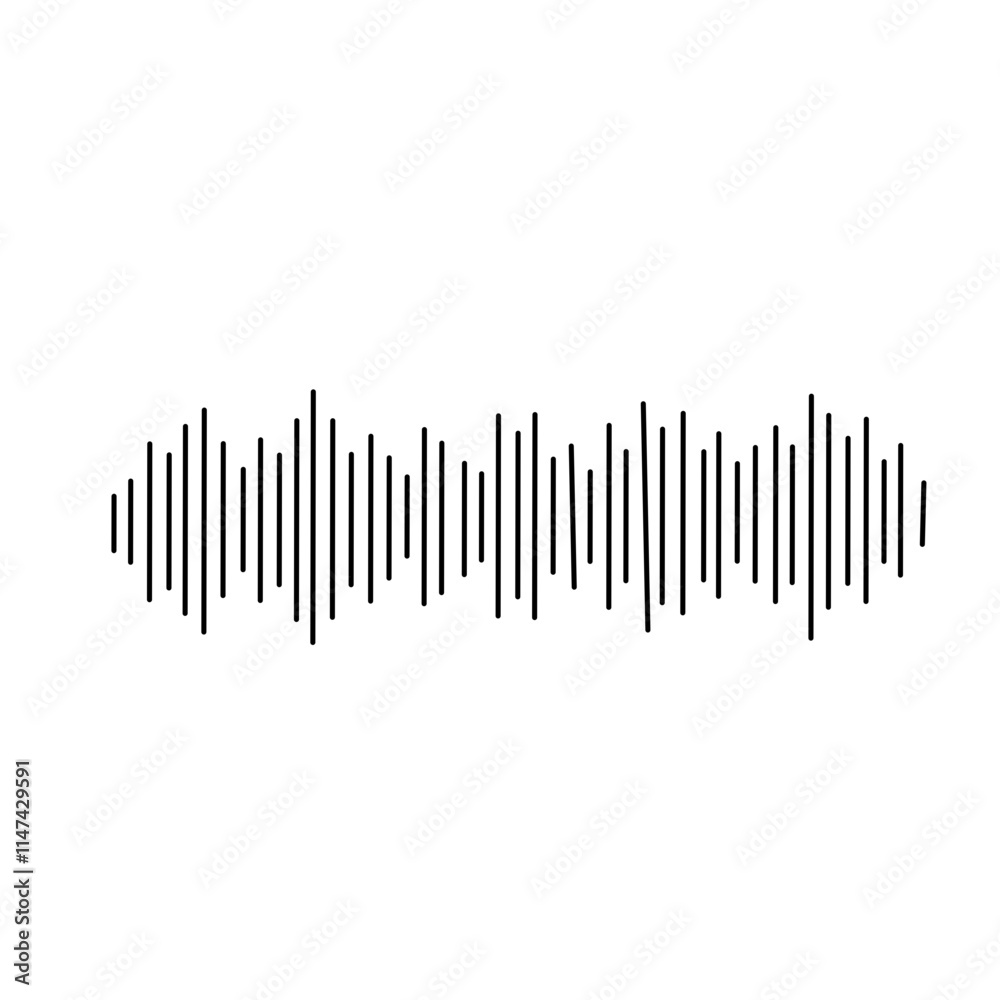 Sound waves and audio soundwave vector icon Sound waves and audio soundwave vector icon