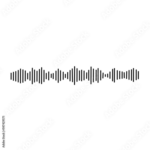 Sound waves and audio soundwave vector icon