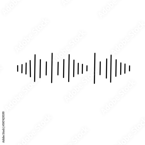 Sound waves and audio soundwave vector icon