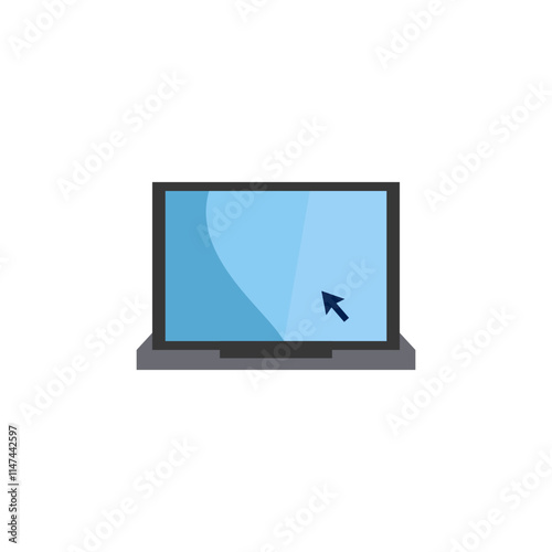 laptop computer monitor screen with mouse cursor 