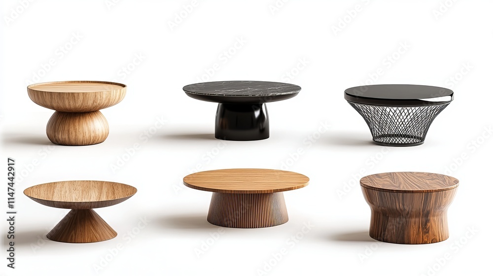 Round Conference Table On White Background Rotates 360 Degrees. Round Conference Table On White Background Rotates 360 Degrees.