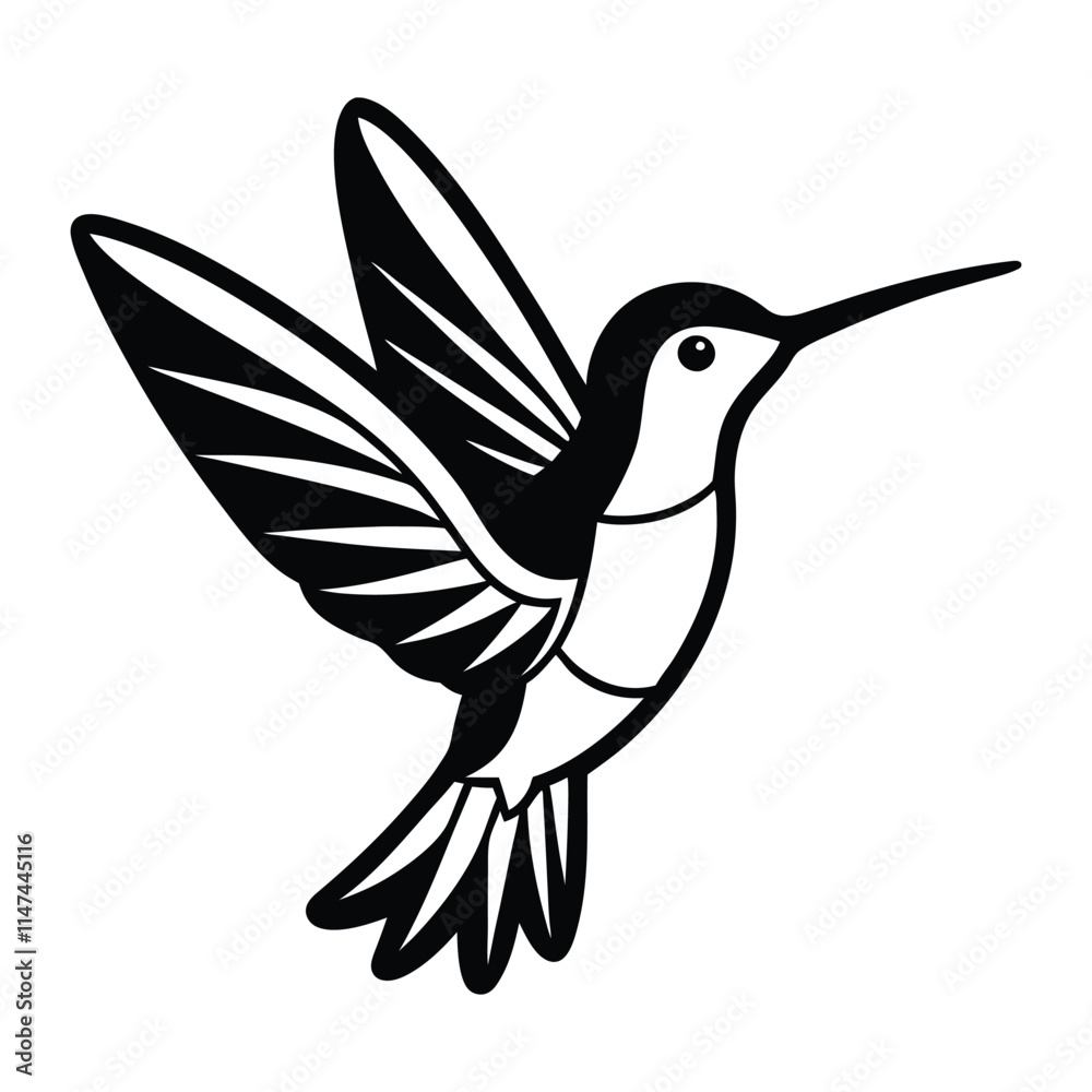Obraz premium hummingbird vector icon