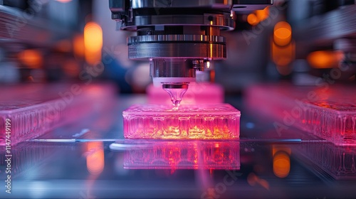 Researchers are developing artificial tissues for transplanting into the human body, using a 3D bioprinter. photo