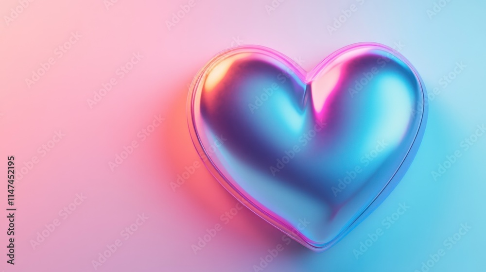 Vibrant 3D Pastel Gradient Heart in Blue, Pink, and Purple Tones - Modern and Romantic Design Vibrant 3D Pastel Gradient Heart in Blue, Pink, and Purple Tones - Modern and Romantic Design