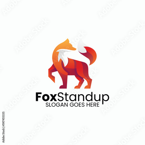 Fox Standup Gradient Colorful Logo