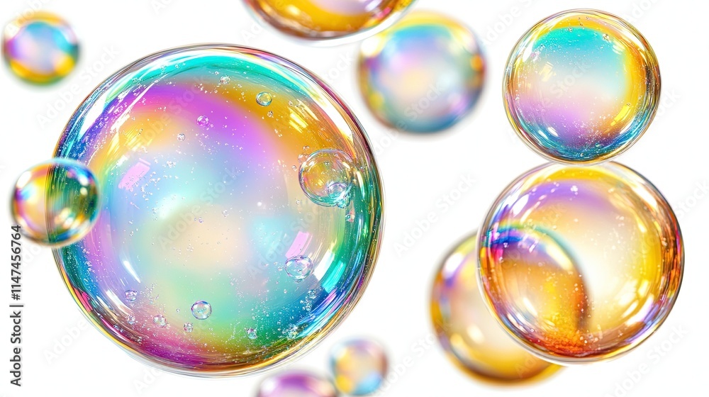 Soap bubbles isolated on a clear background, close-up. Flying soap bubbles in PNG format. Features of enjoyment. Soap bubbles isolated on a clear background, close-up. Flying soap bubbles in PNG format. Features of enjoyment.