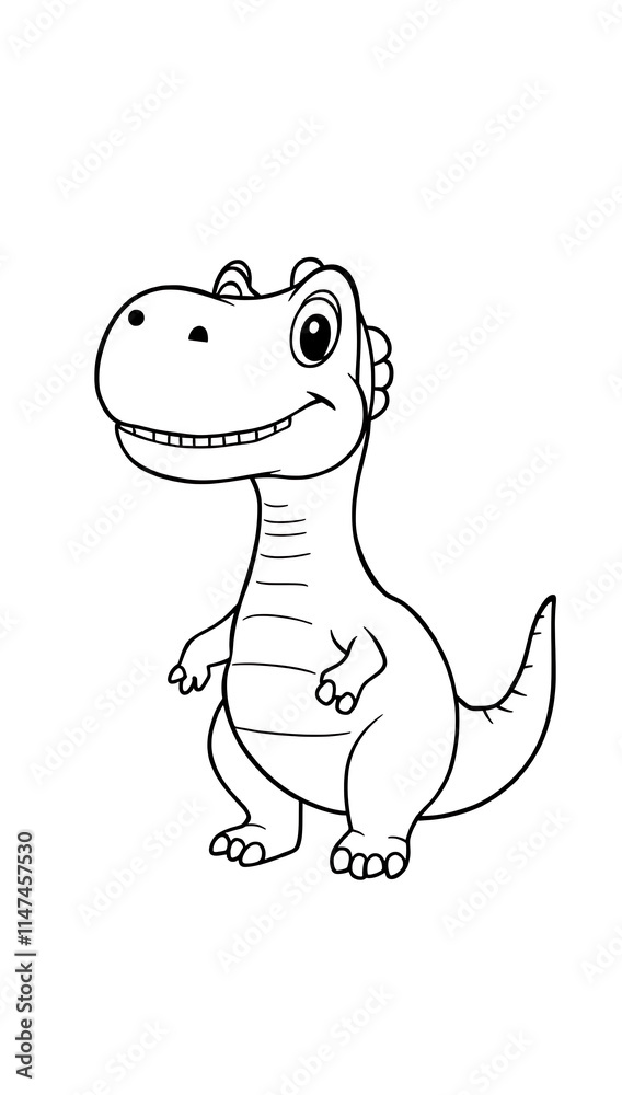 “Goofy Dinosaur with Tiny Arms Outline Only, No Fill Color, Thicker Line” – A doodle of a goofy dinosaur with tiny arms and a funny smile, drawn in thick-lined outline style with no fill color on a pl “Goofy Dinosaur with Tiny Arms Outline Only, No Fill Color, Thicker Line” – A doodle of a goofy dinosaur with tiny arms and a funny smile, drawn in thick-lined outline style with no fill color on a pl