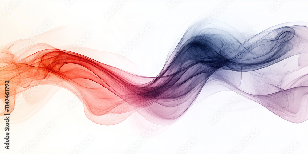 Abstract design with smooth flowing wavy lines in shades of red, purple, and black on a soft white background Abstract design with smooth flowing wavy lines in shades of red, purple, and black on a soft white background
