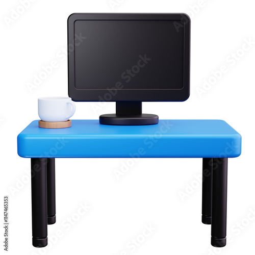 workstation 3d render icons