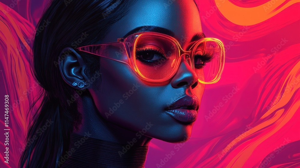 Neon Nights: A Portrait of Confidence and Style Neon Nights: A Portrait of Confidence and Style