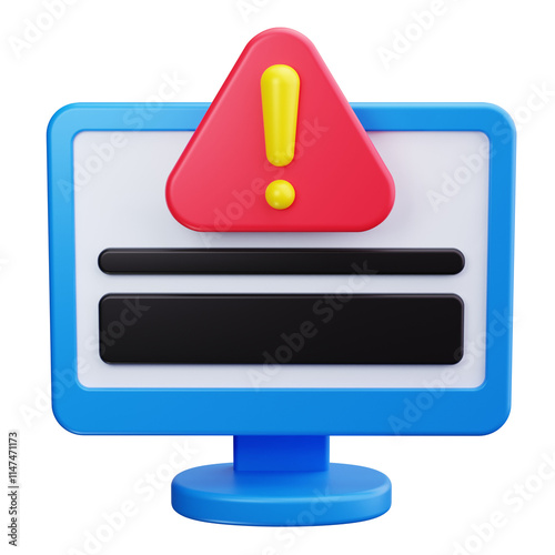 alert 3d render icons