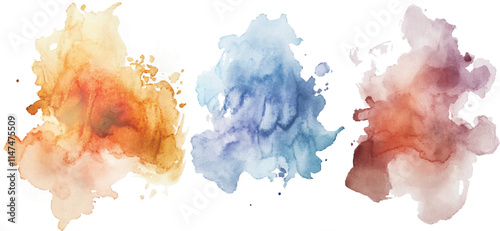 acrylic stain element on white background. with brush and paint texture hand drawn, Set of black paint, ink brush strokes, brushes, lines. Dirty elements