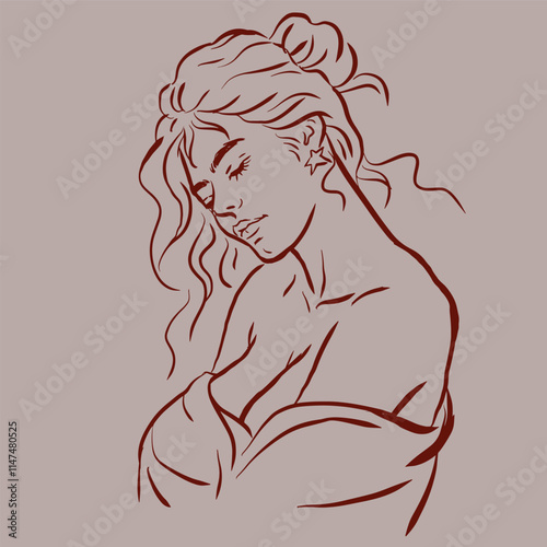 illustration of a sexy woman vector for illustration card decoration