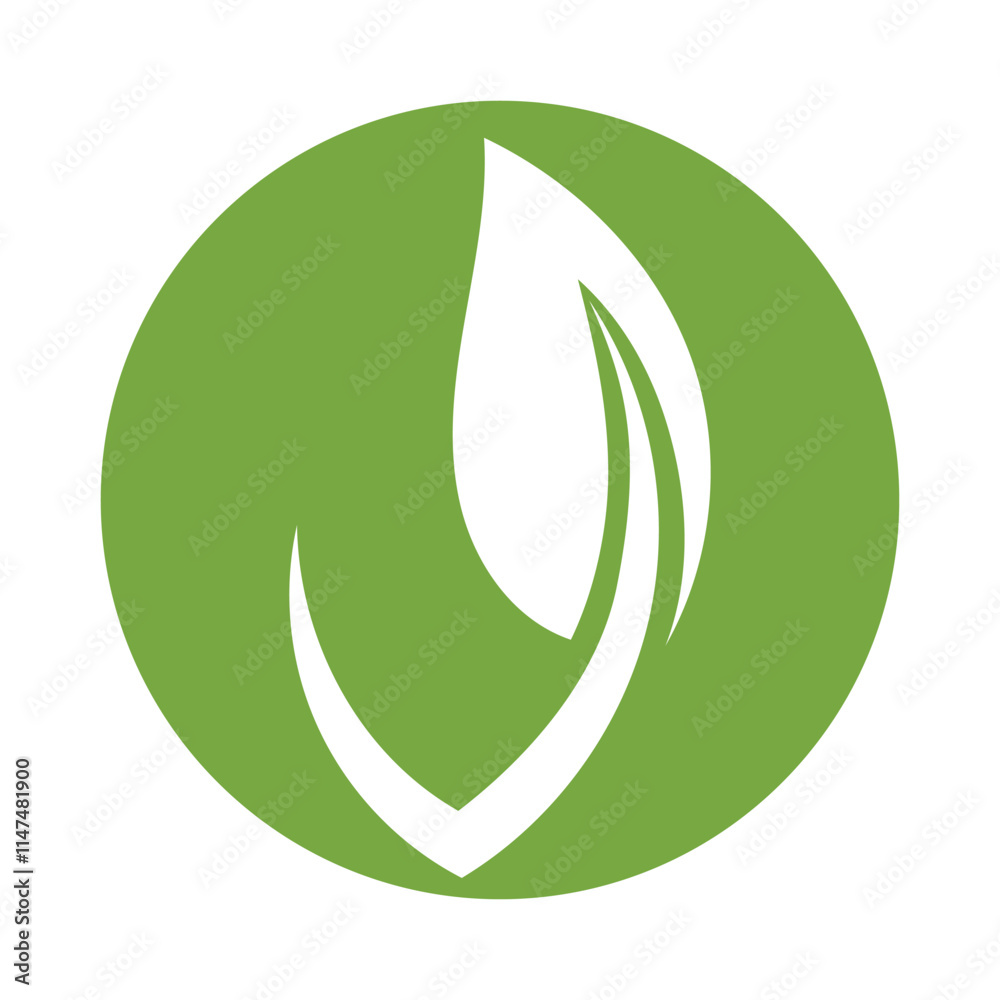 Vegan leaf green eco logo nature Vegan leaf green eco logo nature