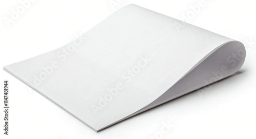 Blank White bended paper