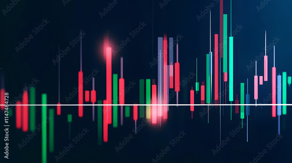 Dynamic Trade Patterns: A Visual Insight into Market Movements Displayed Through Colorful Candlestick Charts and Trend Lines Dynamic Trade Patterns: A Visual Insight into Market Movements Displayed Through Colorful Candlestick Charts and Trend Lines