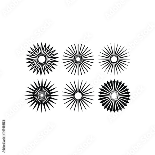 Burst Rays Collection vector