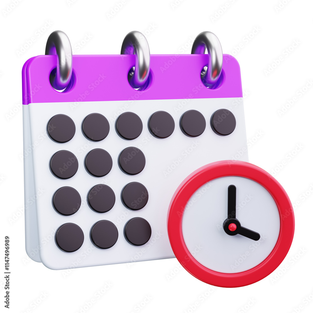 schedule 3d render icons schedule 3d render icons
