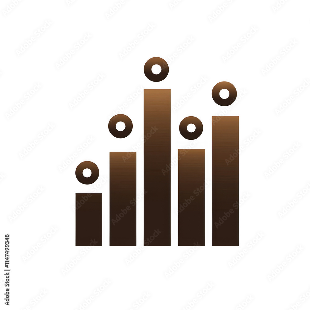 Brown icon of Graph Bar isolated on a transparent background Minimalist flat icon, vector logo style sign clipart on a no background png Brown icon of Graph Bar isolated on a transparent background Minimalist flat icon, vector logo style sign clipart on a no background png