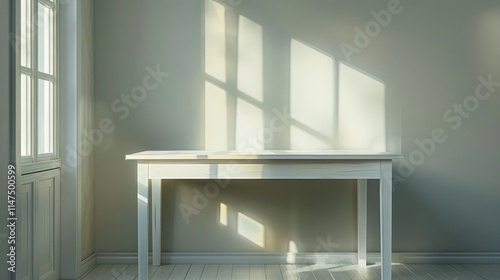 a white table, waiting to be filled with laughter and conversation