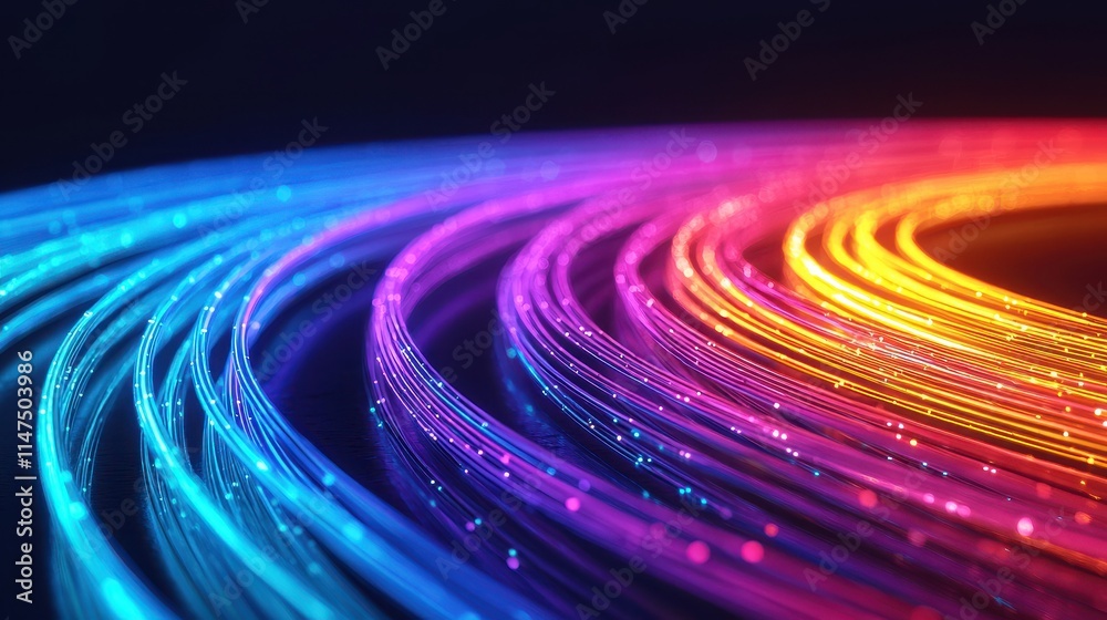 Vibrant Abstract Light Waves in Blue, Purple, Pink and Orange Vibrant Abstract Light Waves in Blue, Purple, Pink and Orange