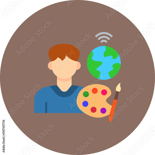 Digital nomad Icon
