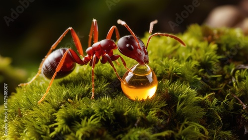 ants on the grass photo