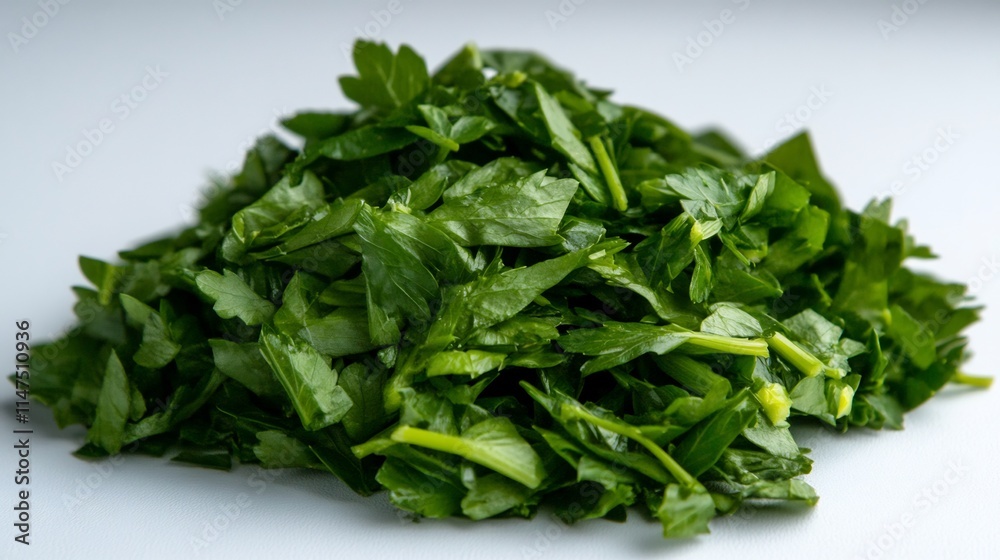 Freshly Chopped Parsley: A Vibrant Green Mound of Flavor Freshly Chopped Parsley: A Vibrant Green Mound of Flavor