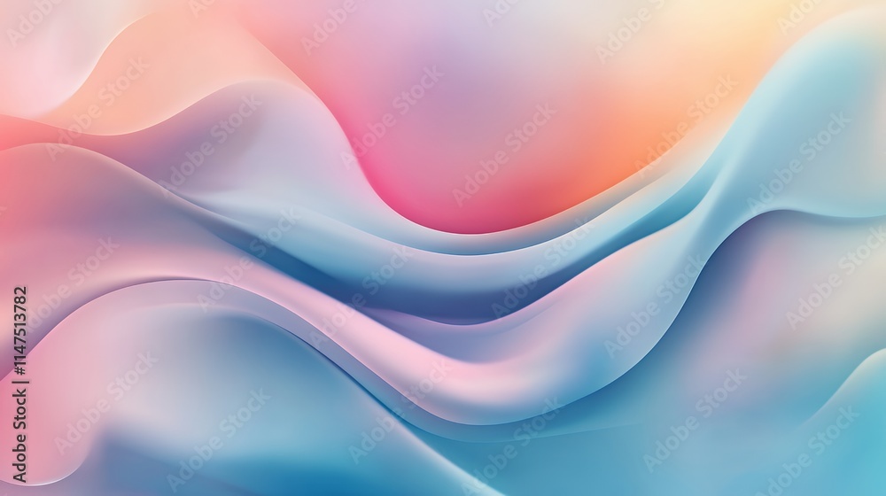 Fototapeta premium Abstract Pastel Waves Flowing Gently