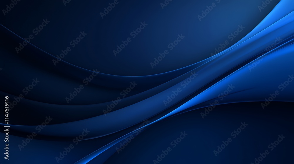 Naklejka premium Abstract Blue Swirling Wave Design Background