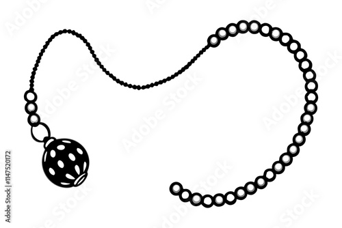 Bead and Necklace vector illustration