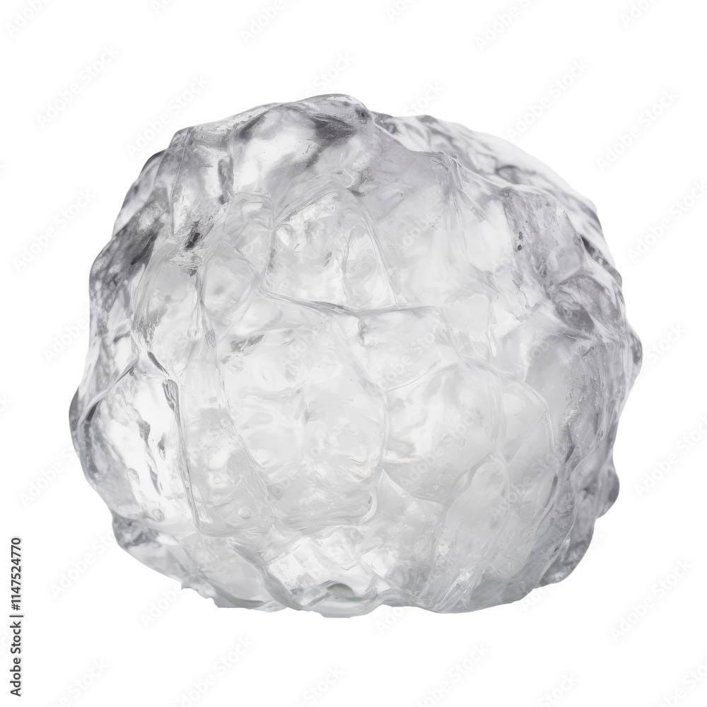 Fototapeta premium Transparent Ice Ball Isolated on Transparent Background