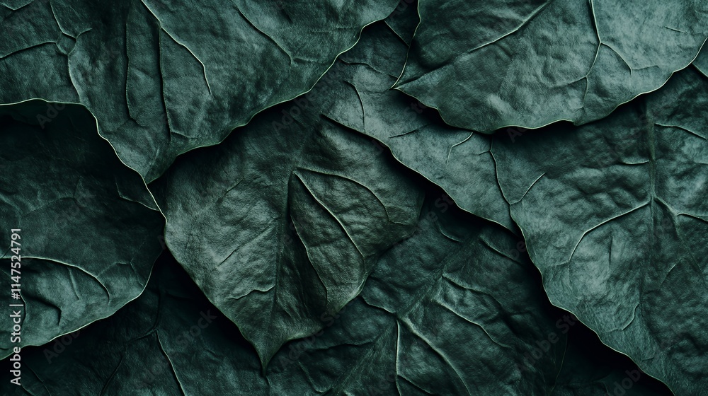 Dark Green Lush Tropical Leaves Texture Background Dark Green Lush Tropical Leaves Texture Background