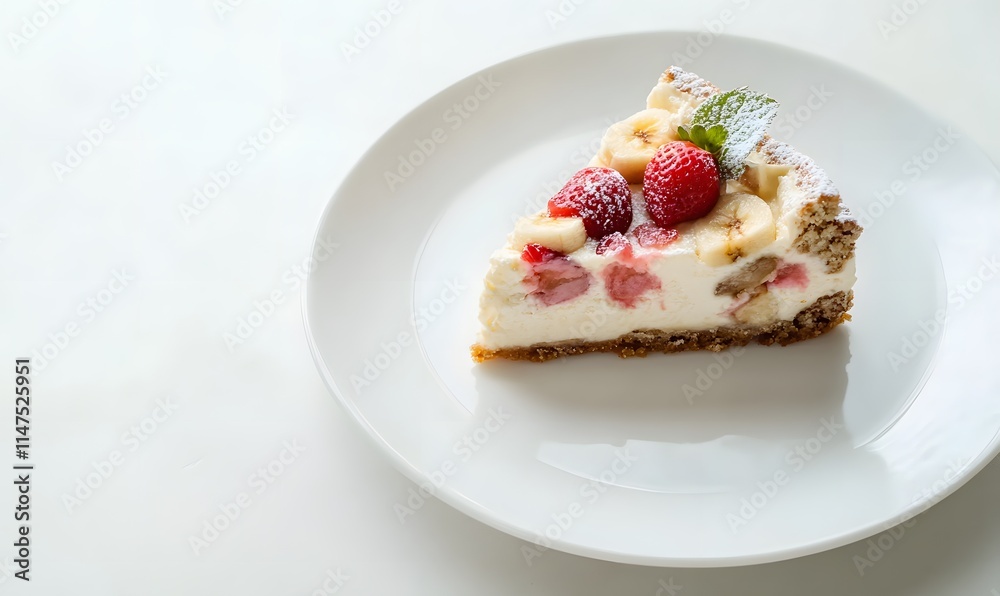 Banana Strawberry Cheesecake Fantasy, Generative AI Banana Strawberry Cheesecake Fantasy, Generative AI