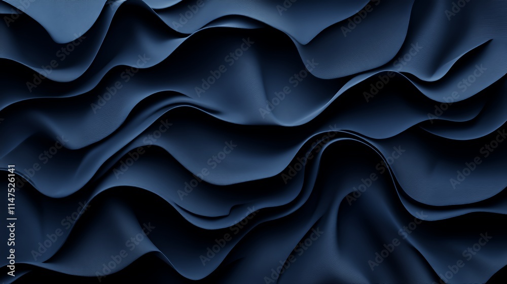 Obraz premium Abstract Dark Blue Wave Pattern Background
