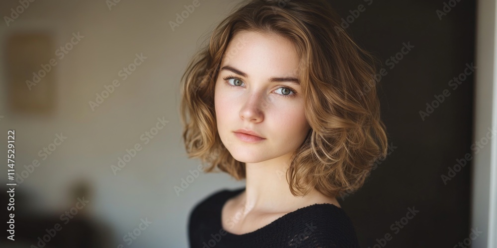 Fototapeta premium Woman with Black Sweater