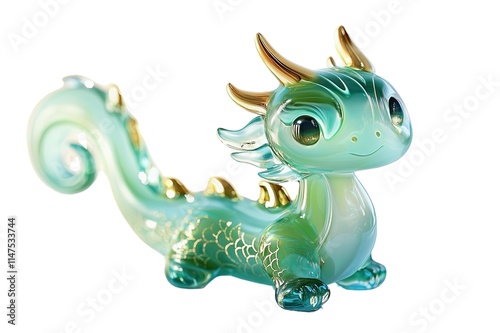 Cute Baby Dragon Figurine - Imagined with AI photo