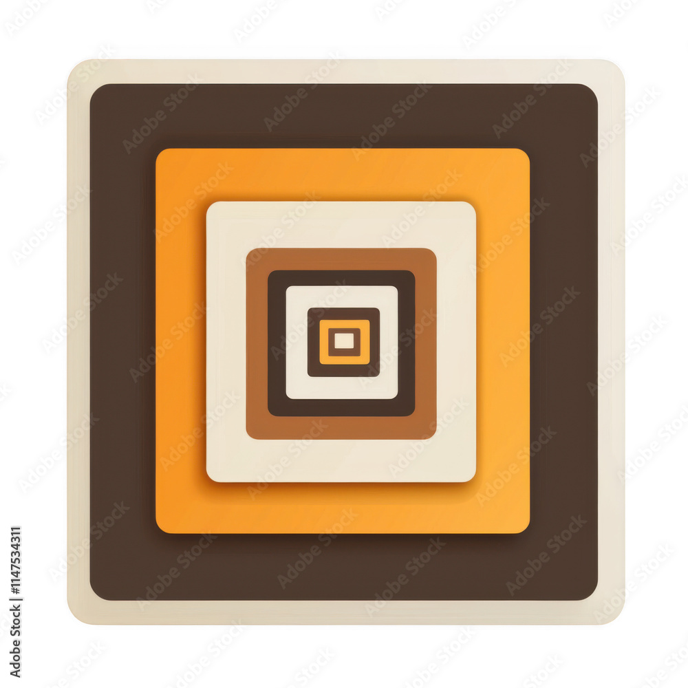Brown icon of Square isolated on a transparent background Minimalist flat icon, vector logo style sign clipart on a no background png Brown icon of Square isolated on a transparent background Minimalist flat icon, vector logo style sign clipart on a no background png