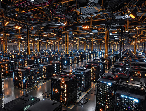Crypto Mining Farm, Bitcoin Mining Hardware, Data Center