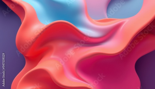 Abstract Colorful Fluid Swirls Design